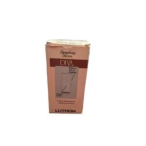 LUTRON DVELV-300P-LA DIVA 300W ELV SINGLE POLE DIMMER LIGHT ALMOND NEW